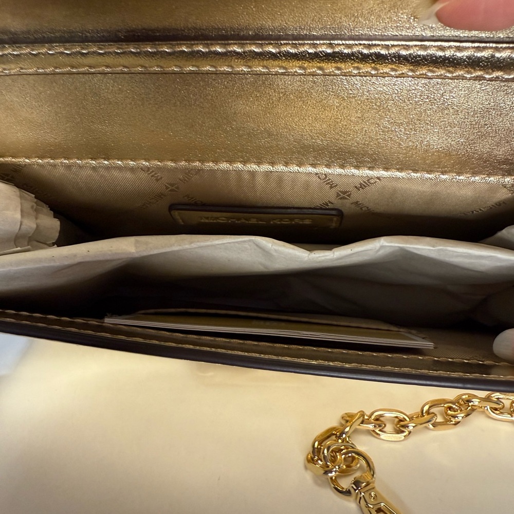 Michael Kors Metallic Gold Clutch - Picture 6 of 11
